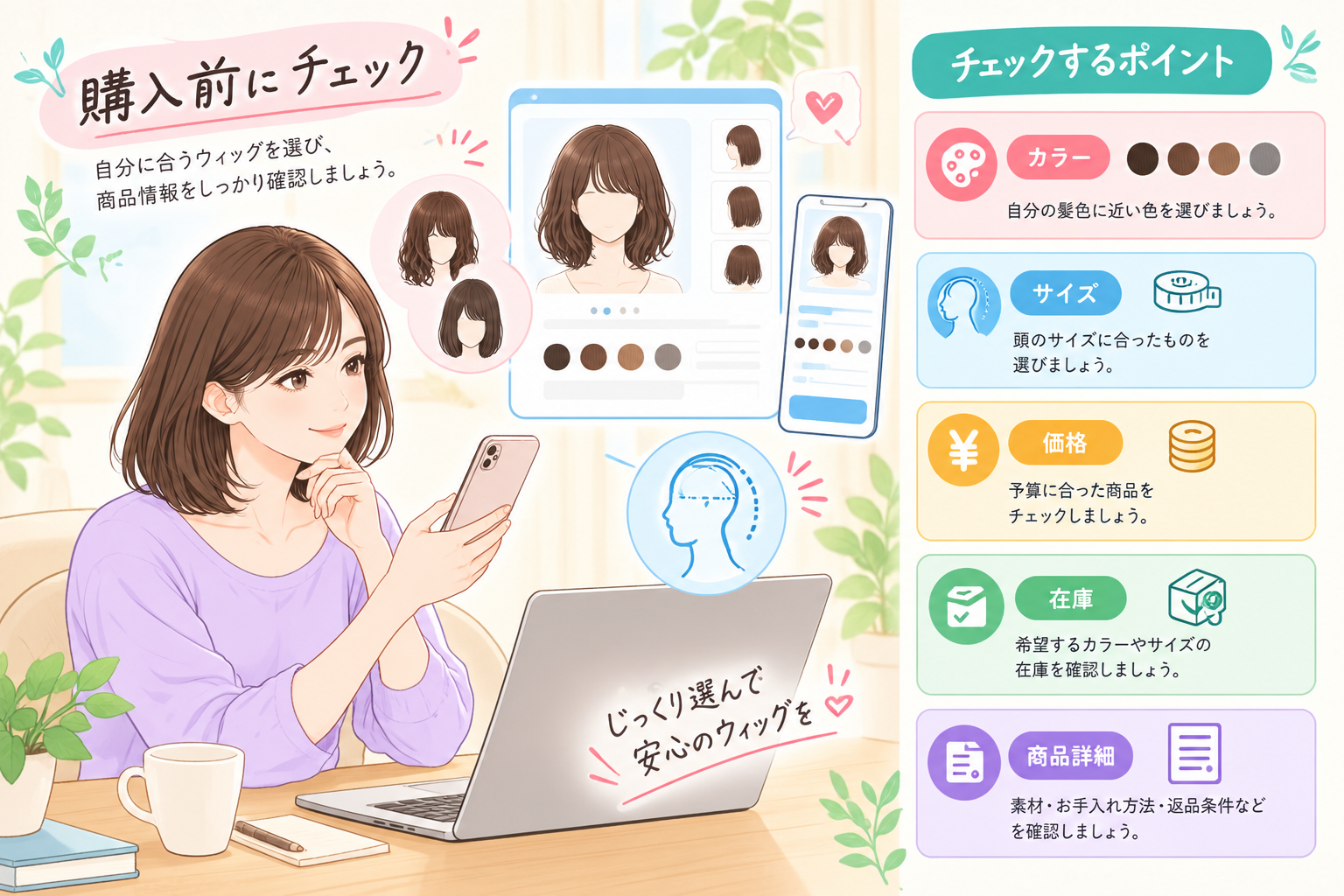 ウィッグ購入前チェックガイド
